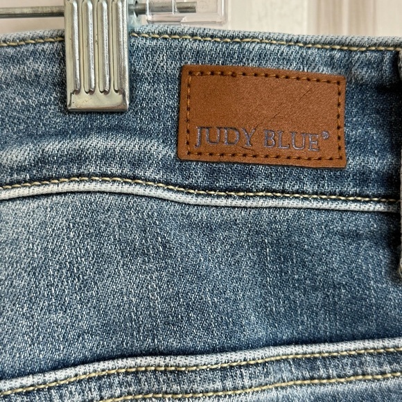 Judy Blue Size 24W Skinny Fit Distressed Bleach Splash Light Blue Jeans Stretch - Picture 4 of 14